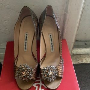 Snake skin Rhine stone Manolos